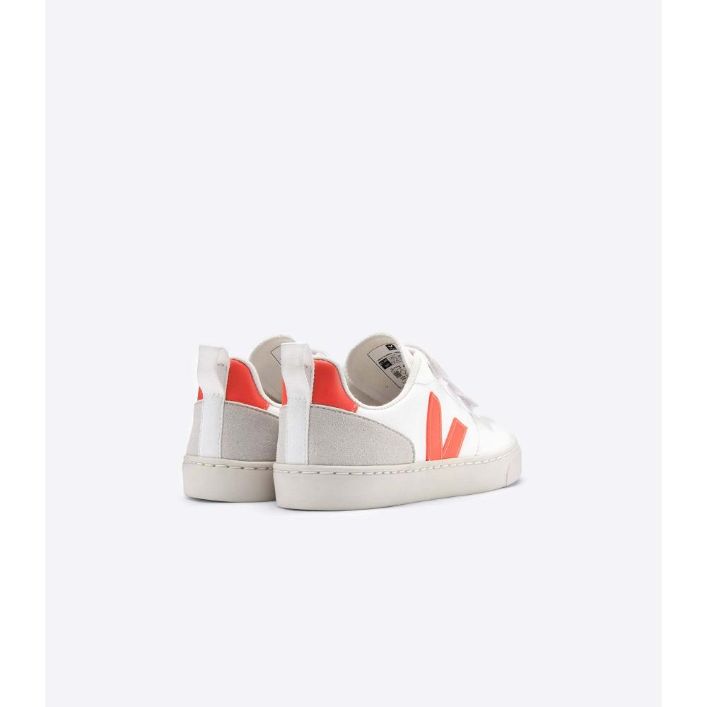 Kids' Veja V-10 CWL Sneakers White/Orange | SG 858DFM